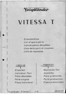 Voigtlander Vitessa T manual. Camera Instructions.